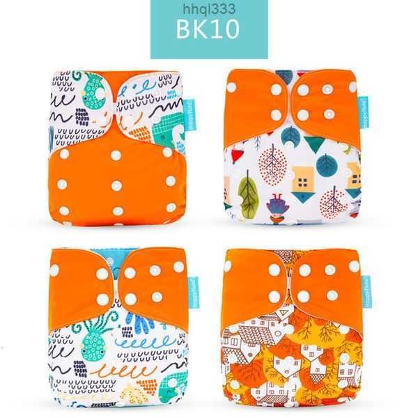 

3h5h e72b cloth diapers happyflute fashion style baby nappy 4pcsset cover waterproof reusable 230203