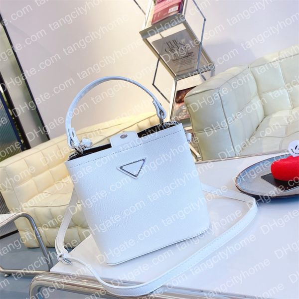 

luxury bucket panier handbag large tote bags saffiano cuir shoulder bags new women's classic black purse designer plain cross body bag