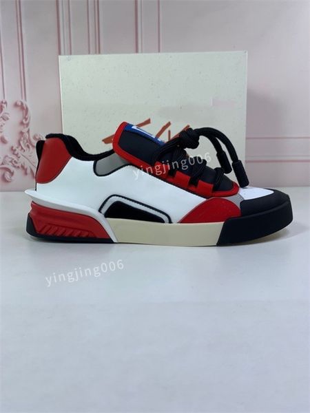

2023new mens designer sneaker casual shoes leather sneakers embroidered white shoes flat platform walking sports trainers, Black