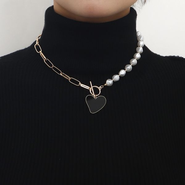 

fashion love black fritillary necklace string pearl sweater chain women with a sense of design necklace designer for women wholesale thanksg, Silver
