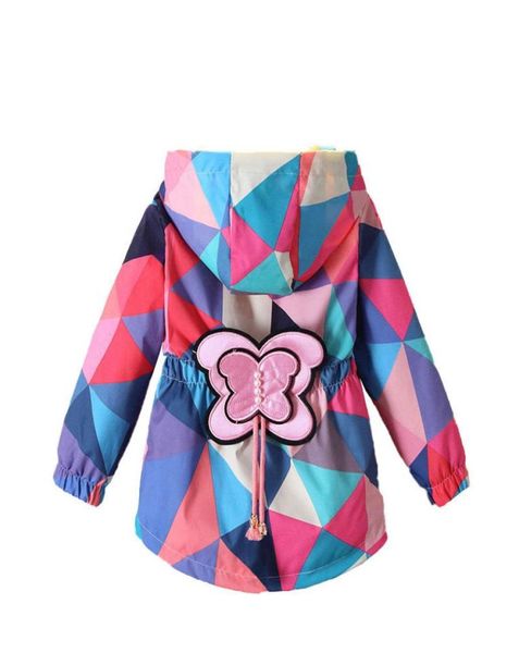 

childrens jacket 2021 spring autumn girls fashion thin flower hooded outerwear baby kids toddler cartoon butterfly coat 16 y k7118465558, Blue;gray