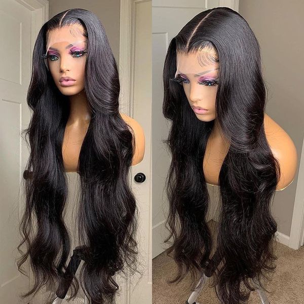 

360 full lace wig human hair pre plucked body wave 13x4 lace frontal wig brazilian hair wigs for women 13x6 hd lace, Black;brown