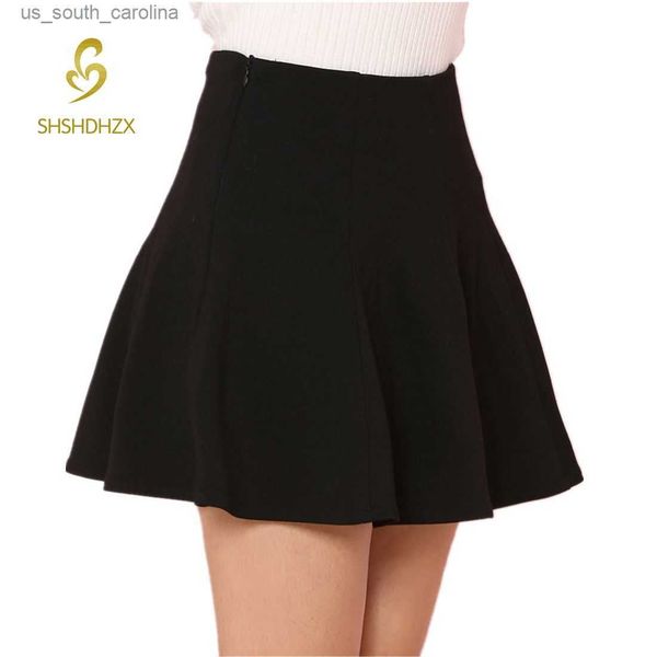

pleated casual mini skirt women 2018 summer fashion womens short skirts faldas high waist skirt plus size skirts womens 5xl l230522, Black