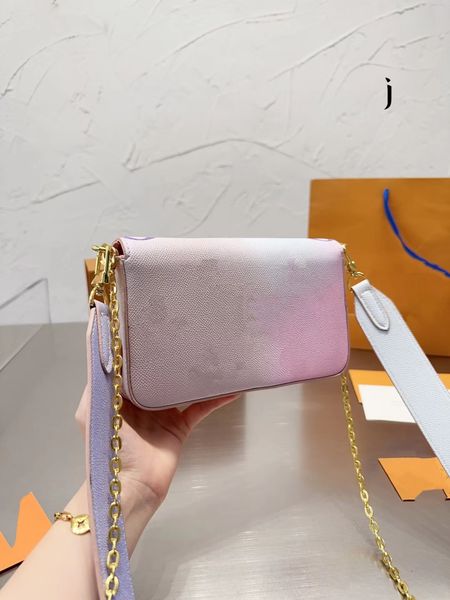 

new gradient color minimalist and stylish three in one diagonal span bag