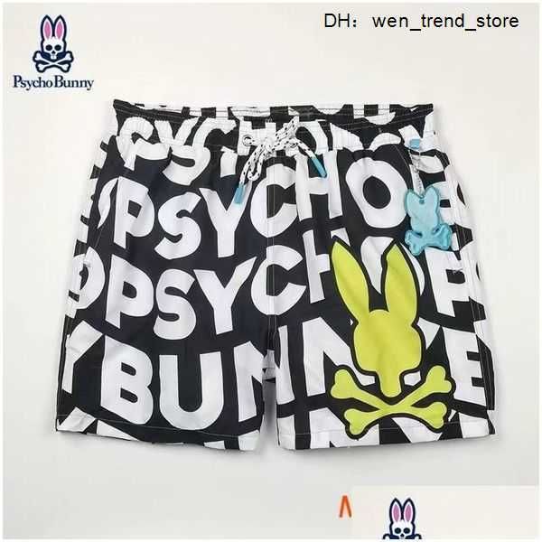 

men's shorts mens fashion sweat beach skl rabbit psycho bunny surf quick dry european and american style yoga booty for drop deliver 1, White;black