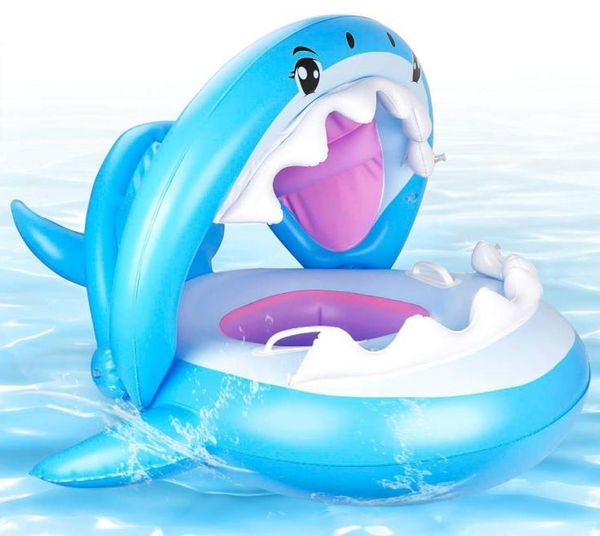 

new swimming ring inflatable shark children039s seat01236227765