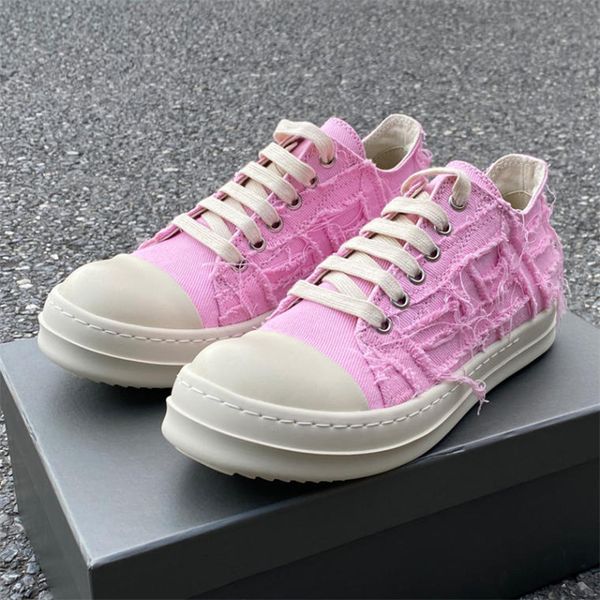 

23ss pink canvas beggar sneakers boots irregular patchwork cool street lace up ankle flat lace up boot, Black