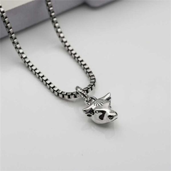 

designer jewelry bracelet necklace ring qi taiyin wang yibo ox head men women same old sweater chain high quality, Silver