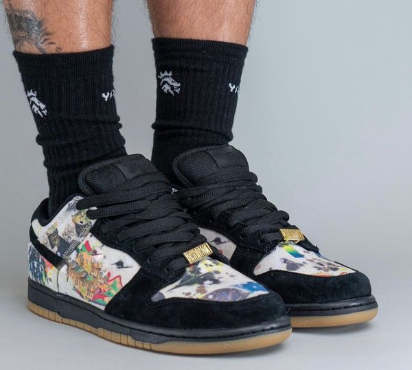 

authentic dunks shoes rammellzee sup black multi-color men women skateboarding sports sneakers with original box dz5485-400