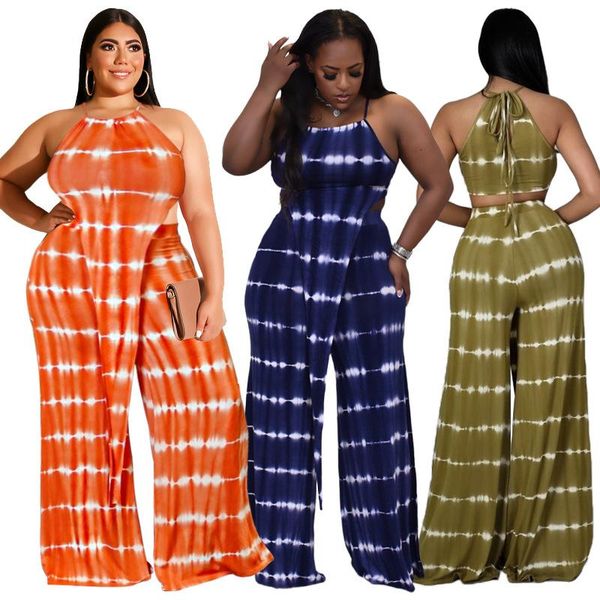 

pants summer 2 pieces club outfit halter crop and wide leg long pants fashion printed tracksuit women vacation sets s5xl, White