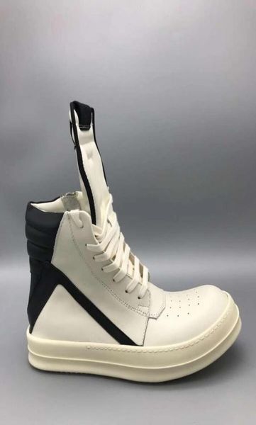 

classic black and white inverted triangle color fight boots first layer of water dyed grain leather strap men039s boots1093956