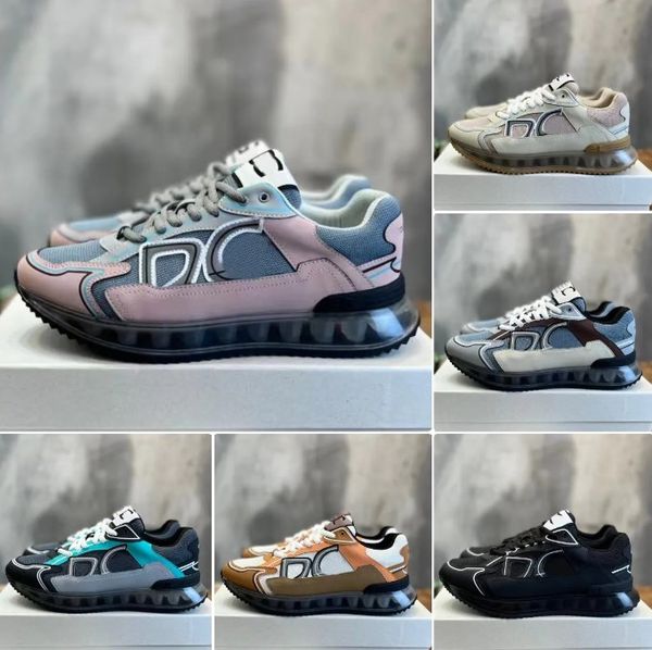 

2023 new fashion men women ns1 sneakers designer air cushion mesh surface daymaster sneaker cowhide rubber thick bottom 3cm together shoes s, Black