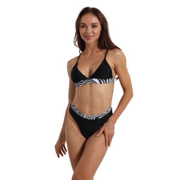 

new strap triangle bikini for women, White;black