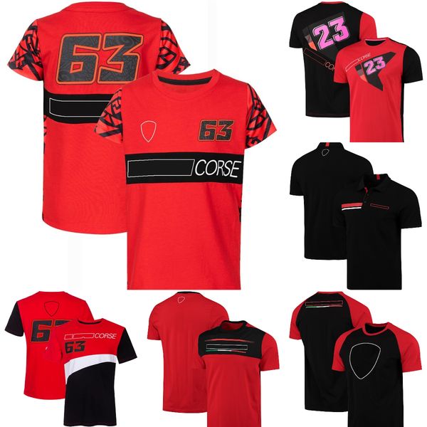 

moto racing 2023 team t-shirt motocross 23 63 rider t-shirt jersey summer extreme sport motorcycle riding casual t-shirts polo shirt