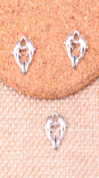 

200pcs charms double dolphin 1111mm antique making pendant fitvintage tibetan silverdiy handmade jewelry1648646, Bronze;silver