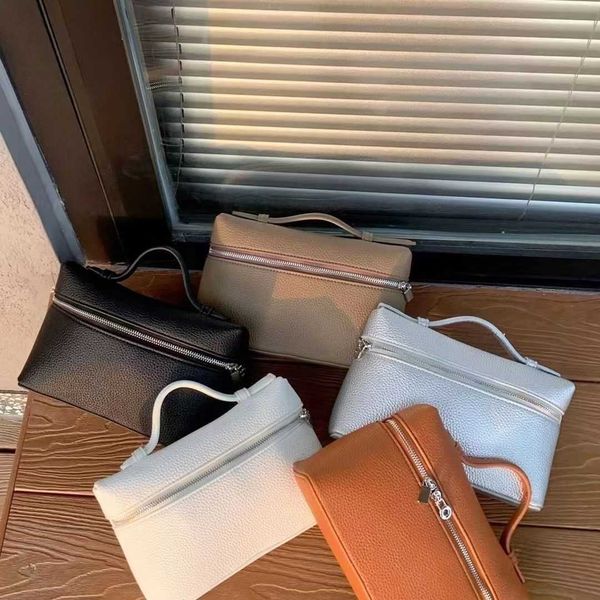 

loro * lp bag l19 lunch box bag piana layer cowhide handbag simple and fashionable one shoulder crossbody makeup bag xxrw