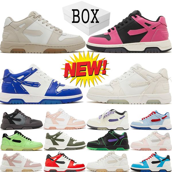 

with box out of office running shoes original men women black white panda blue unc red pink yellow grey outdoor sports trainers sneakers 36-