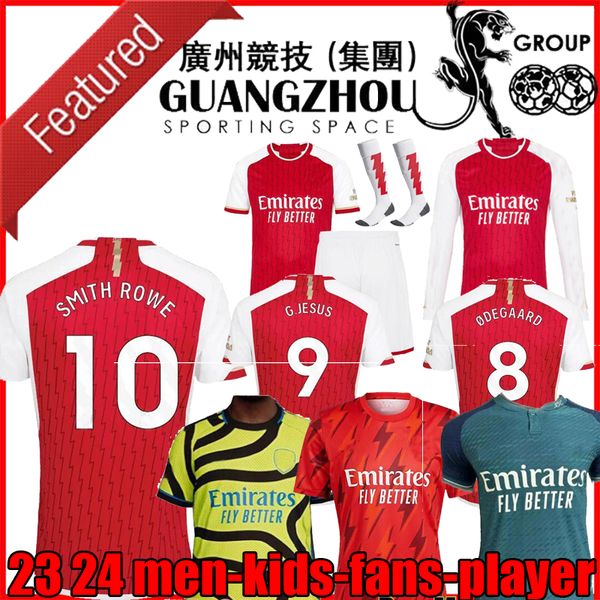 

23 24 saka g. jesus soccer jersey smith rowe fans player version gunners martinelli odegaard thomas nketiah tierney 2023 2024 home away foot, Black;yellow