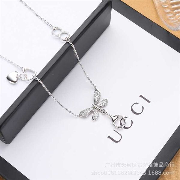 

20% off 2023 new designer jewelry bracelet necklace ring ancient butterfly love personality trend full of diamond flow temperament women&#03, Silver