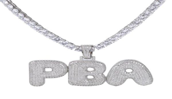 

az custom name letters name necklaces pendant charm for men women gold silver color cubic zirconia with rope chain gifts9920058