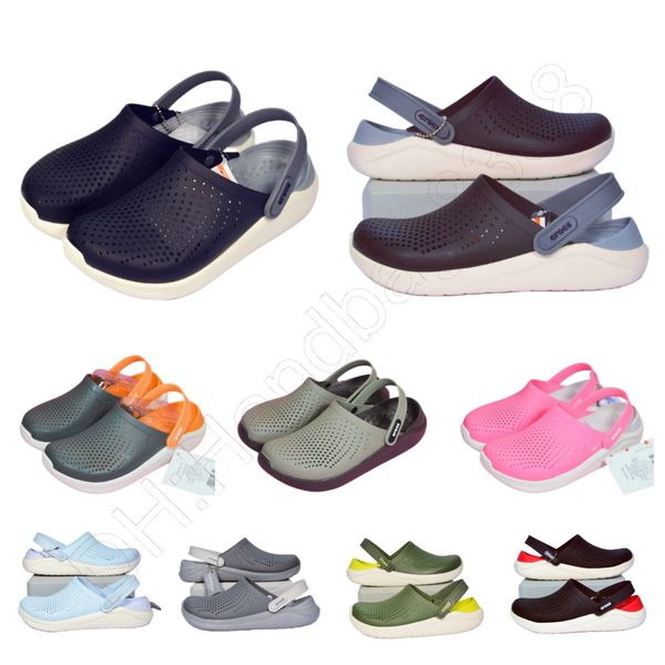 

sandals eva literide crocclog crocodile shoes lightweight comfortable women men summer slides designers sandalias slippers 204592 c04, Black