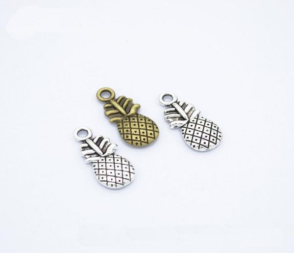 

300pcslot charms pineapple 919mm antique silver antique bronze plated pendants jewelry making diy handmade craft8445529, Bronze;silver