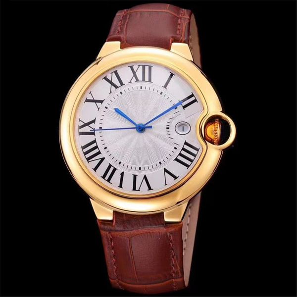 

ladies and gentlemen watch automatic mechanical movement casual watch 904l stainless steel strap 33/36/42mm dial waterproof watch birthday g, Slivery;brown