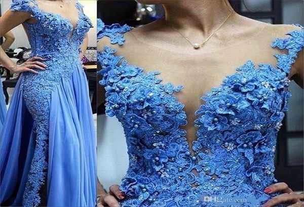 

skirt blue applique pearls plus size sequins dress evening wear cap sleeve sheer jewel neck prom gown lon zuhair murad evening dre8040591, Black;red