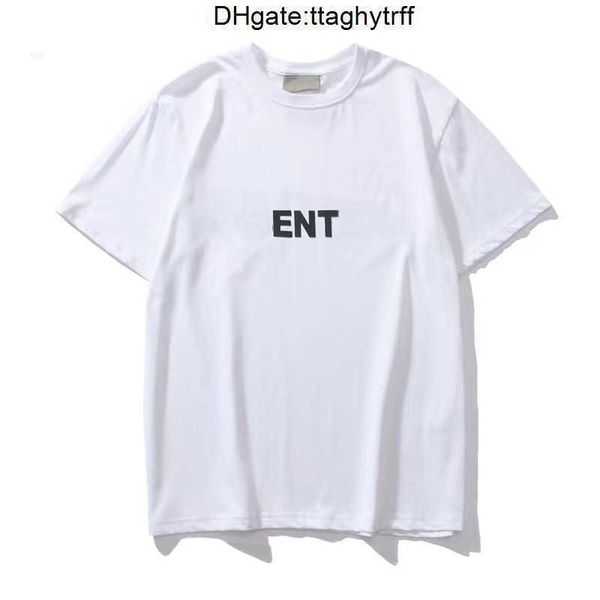

ess mens t-shirt and polo shirt fog double thread three-dimensional silica letter trend loose high street brand couple short sleeve tshirt t, White;black