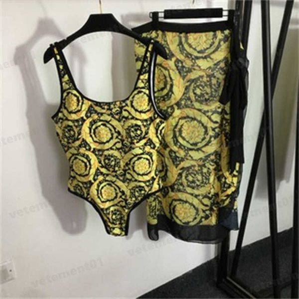 

new bikini sets women swimwear two piece set vintage print halter swimming costume and beach half dress summer holiday designer clothes, White