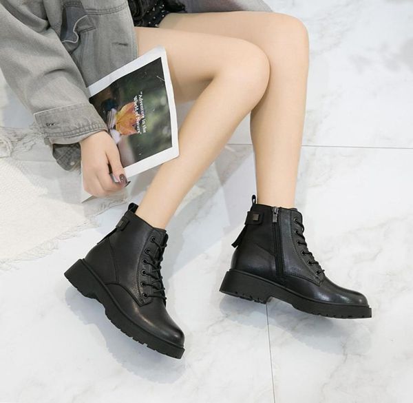 

nell long boots knit boots real leather women snow boots casual martin whole fashion soft delicate diamond9373854, Black