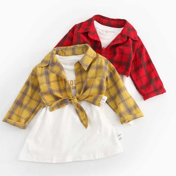 

girl's dresses baby girls birthday outfits dresses for girl birthday party dress + shirt 2 3 years christening xmas cotton dress 2pcs s, Red;yellow