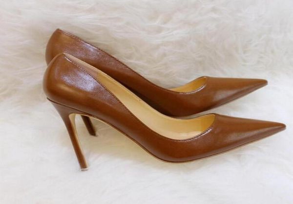 

fashion s new style brown matt leather shoe point toe high heels shoes boots pumps bride wedding party shoes stiletto dres5206961, Black