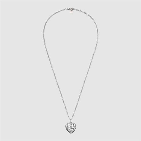 

designer jewelry bracelet necklace ring flower bird love fearless double-sided pattern male female lovers heart-shaped pendant high quality, Silver