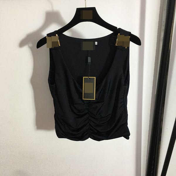 

526 l 2023 summer sweaters women's pullover sweater black striped crew neck sleeveless brand same style women's meiyi8, White;black