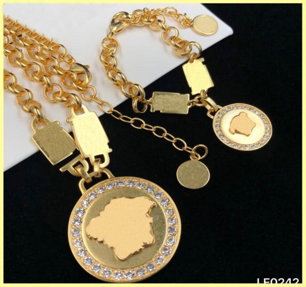 

2021 designer bracelet and necklace for men women luxury jewelry fashion designers bracelet gold head necklace chain link wedding1087561, Silver