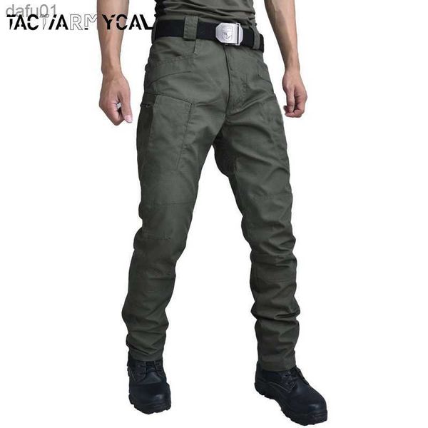 

men's pants casual pants men tactical military cargo pants waterproof multi pocket work trousers spring autumn combat pant overalls s-6, Black
