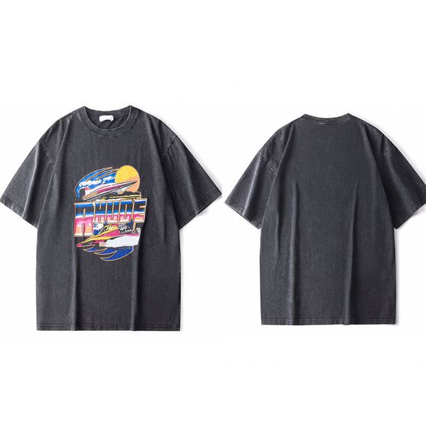 

fashion designers spring summer breathable t-shirt loose crew neck short sleeve male tee los angeles brand letter print mens casual print cr, White;black