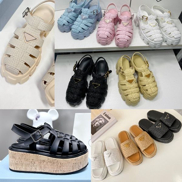 

thick bottom monolith sandal womens foam rubber sandals triangle platform espadrilles wedges beach pool flat mules loafers slippers ridged s, Black