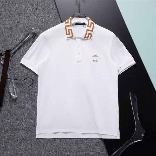 

designer men's luxury polo t-shirt men's polo men's summer shirt embroidered t-shirt high street trend shirt t-shirt asian si, White;black