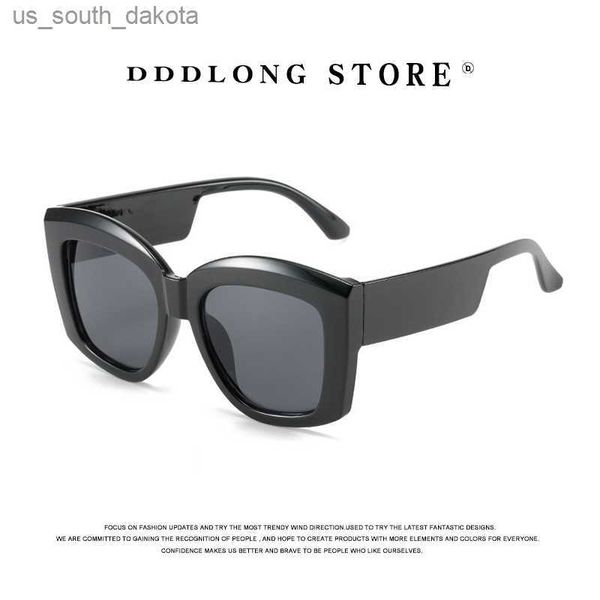 

dddlong retro fashion sunglasses women oversize men sun glasses classic vintage uv400 outdoor oculos de sol d74 l230523, White;black