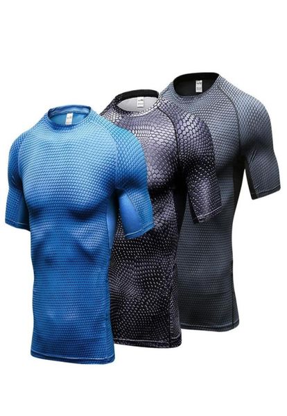 

us local delivery 3pcs sport shirt men quick dry tight shirts men039s sportswear soccer jerseys elasticity mens running tshirt80489324823, Black;blue