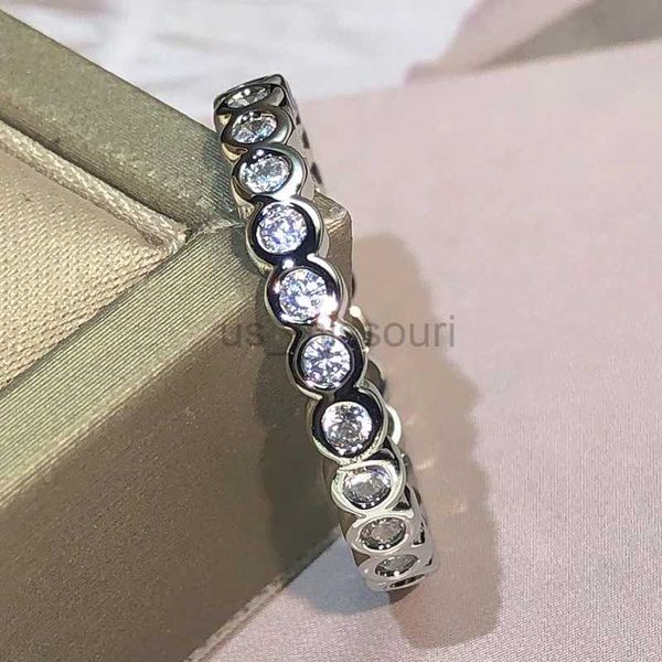 

band rings huitan silver color women thin rings with round cz stone simple exquisite girl fingerrings daily wear fashion versatile jewelry j