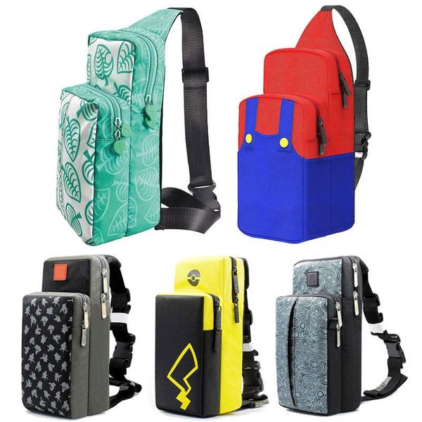 

organizer crossbody storage chest bag for nintendo switch oled travel carry case ns lite game console dock backpack pouch accessories