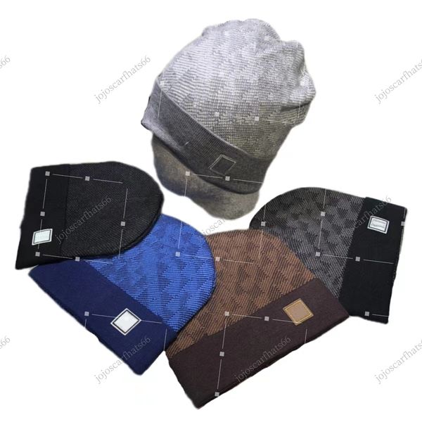 

new big-name designer men's wool knitted skullcap fashion letter casual caps for men and women high quality, Blue;gray