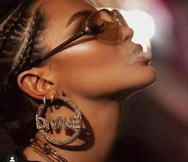

fashion rhinestone letters pendant women dangle earrings jewelry lady039s party statement accessories chandelier8344459, Silver