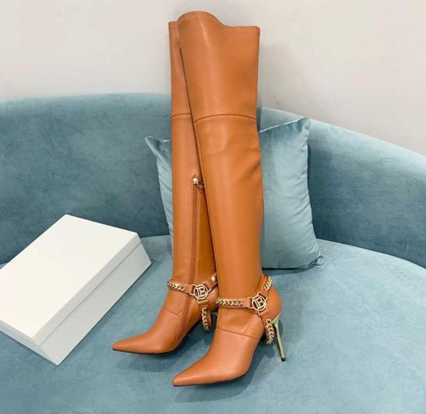 

winter overknee high heel boots for womens fashion 2021 pointed toe elegant thigh long stretchy sock party boot8447367, Black