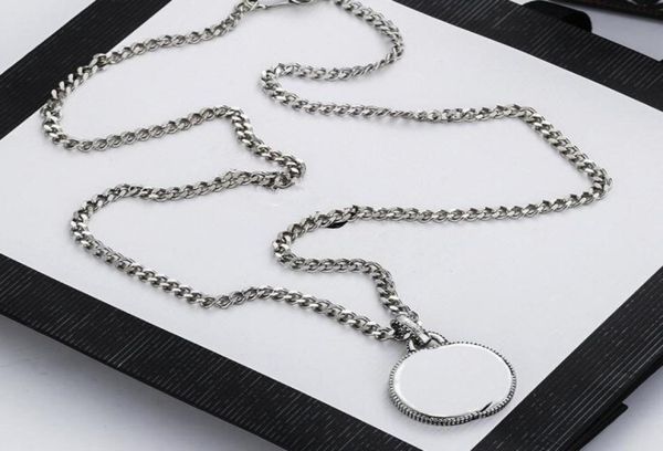 

2022 luxury letter silver chain necklace retro couple necklaces men and women pendant designer jewelry gift9217133