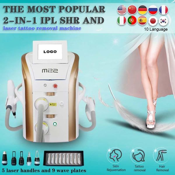 

epilator m22 2 in1 ipl opt laser hair removal and qswitched nd yag laser tattoo removal beauty machine