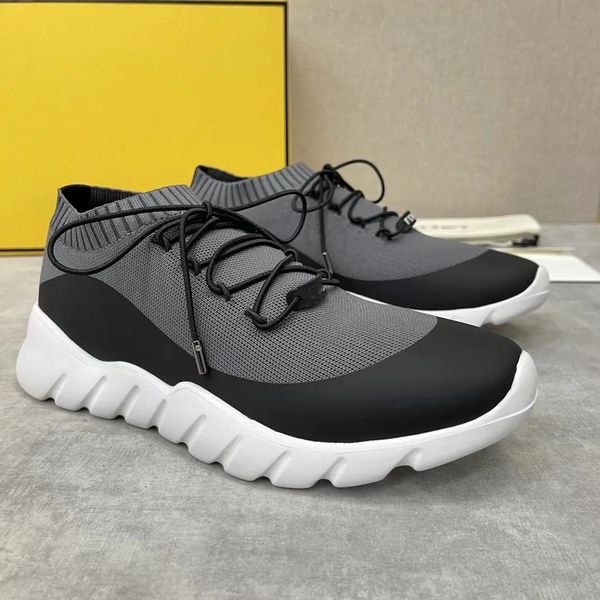 

2023s/s light comfort flow men sneakers shoes mesh breathable men skateboard walking rubber runner sports chunky rubber fabrics wholesale tr, Black